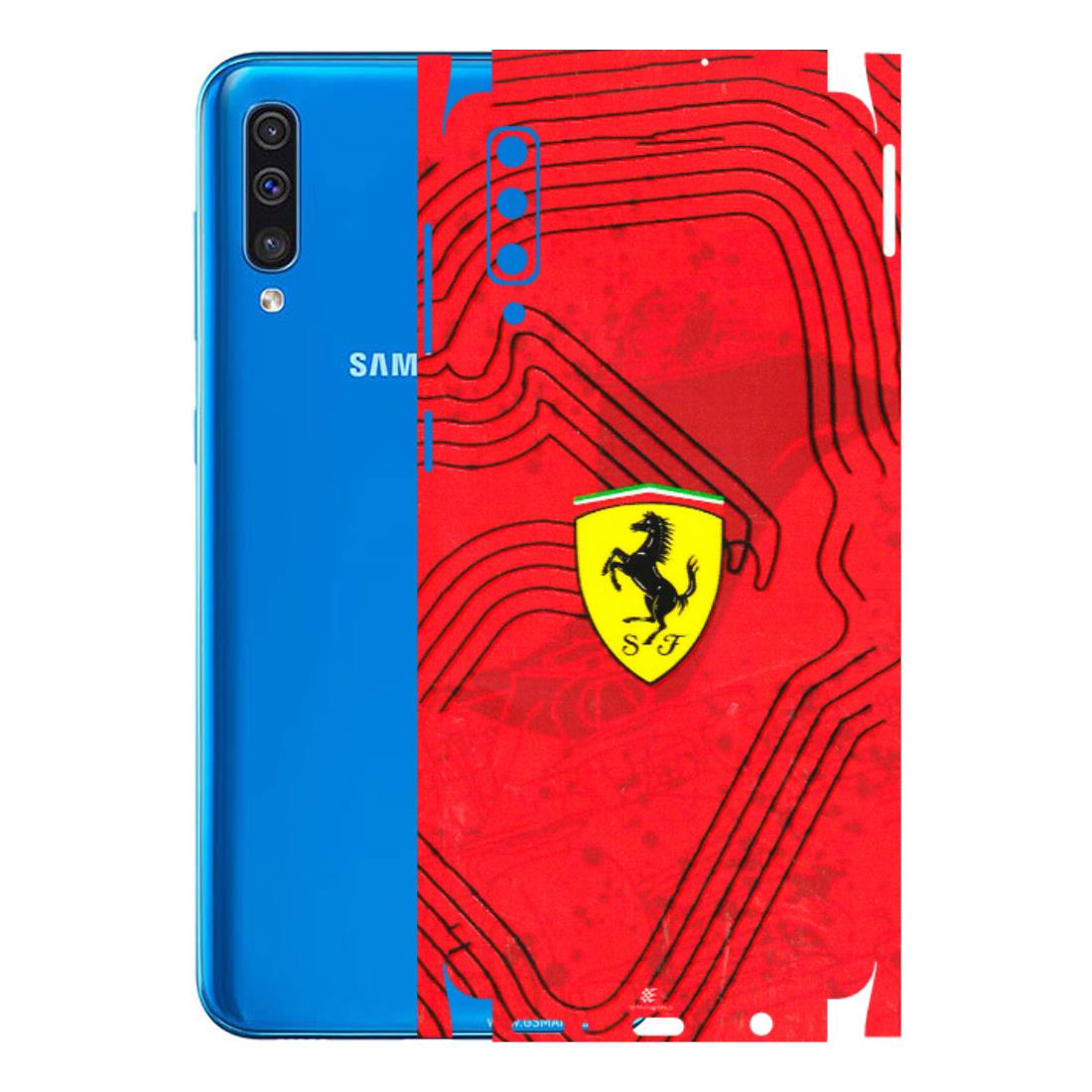 Samsung A/S Series Phone Skins (All Models) - Red Ferrari Logo Stylish - 3D Embossed Finish (L-238) Samsung Galaxy A50