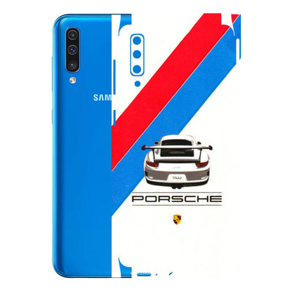 Samsung A/S Series Phone Skins (All Models) - Porche Car Sober Logo - 3D Embossed Finish (L-248) Samsung Galaxy A50