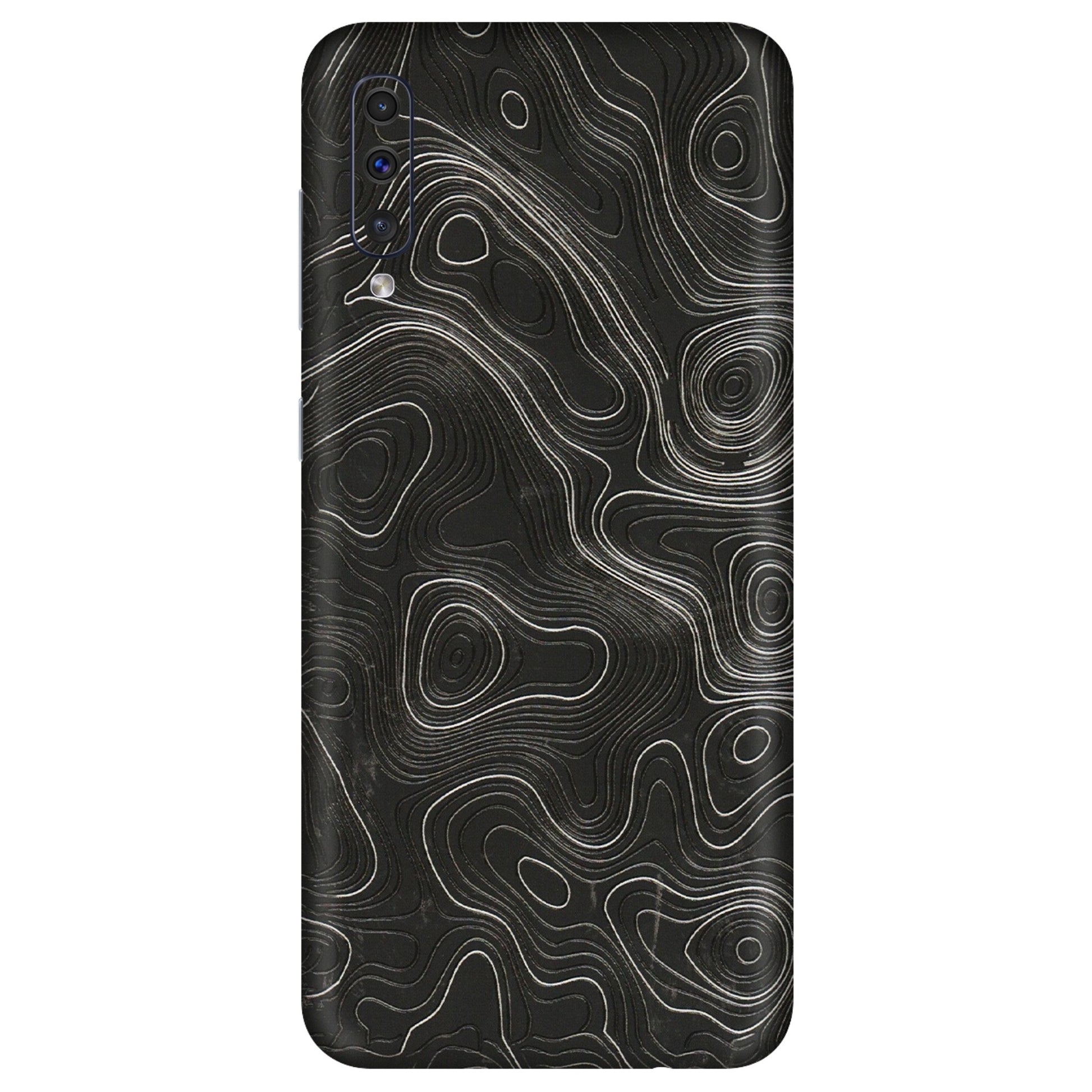 Samsung A/S Series Phone Skins (All Models) - Abstract White Line Map - 3D Embossed Finish (L-269) Samsung Galaxy A50