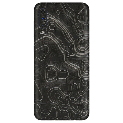 Samsung A/S Series Phone Skins (All Models) - Abstract White Line Map - 3D Embossed Finish (L-269) Samsung Galaxy A50