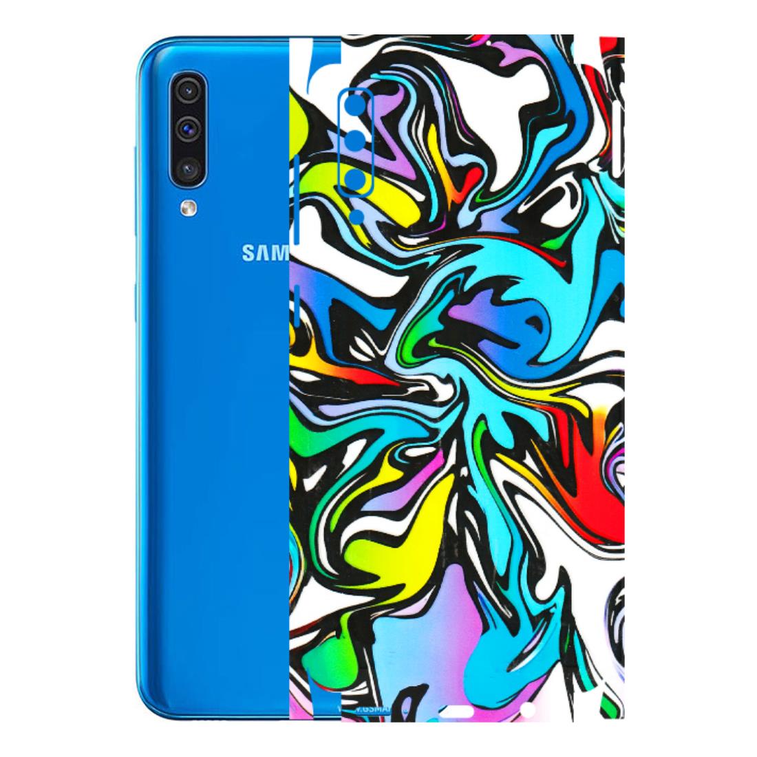 Samsung A/S Series Phone Skins (All Models) - Abstract Colour Paints - 3D Embossed Finish (L-271) Samsung Galaxy A50