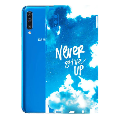 Samsung A/S Series Phone Skins (All Models) - Never Give Up - 3D Embossed Finish (L-279) Samsung Galaxy A50