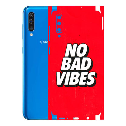 Samsung A/S Series Phone Skins (All Models) - No Bad Vibes - 3D Embossed Finish (L-280) Samsung Galaxy A50
