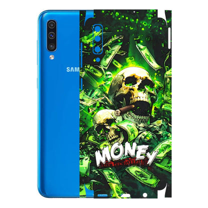 Samsung A/S Series Phone Skins (All Models) - Skull Money - 3D Embossed Finish (L-303) Samsung Galaxy A50
