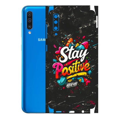 Samsung A/S Series Phone Skins (All Models) - Stay Positive Black - 3D Embossed Finish (L-31) Samsung Galaxy A50