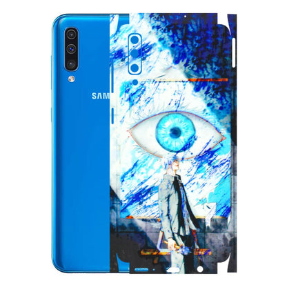 Samsung A/S Series Phone Skins (All Models) - Anime Sea Blue Eye - 3D Embossed Finish (L-318) Samsung Galaxy A50