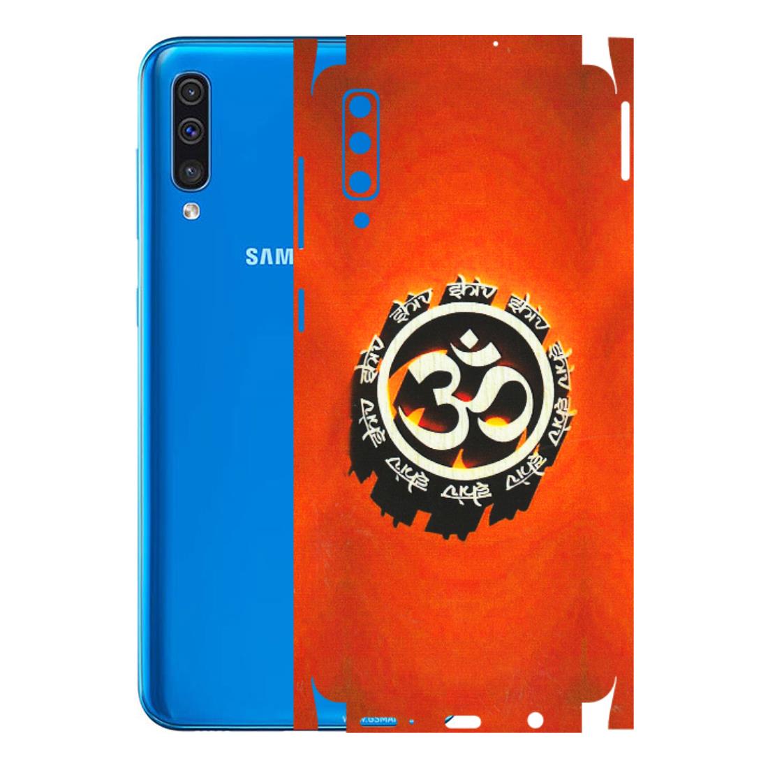 Samsung A/S Series Phone Skins (All Models) - Aum Shiv Orange - 3D Embossed Finish (L-32) Samsung Galaxy A50