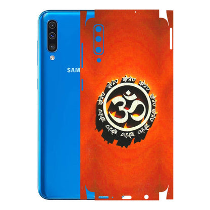 Samsung A/S Series Phone Skins (All Models) - Aum Shiv Orange - 3D Embossed Finish (L-32) Samsung Galaxy A50