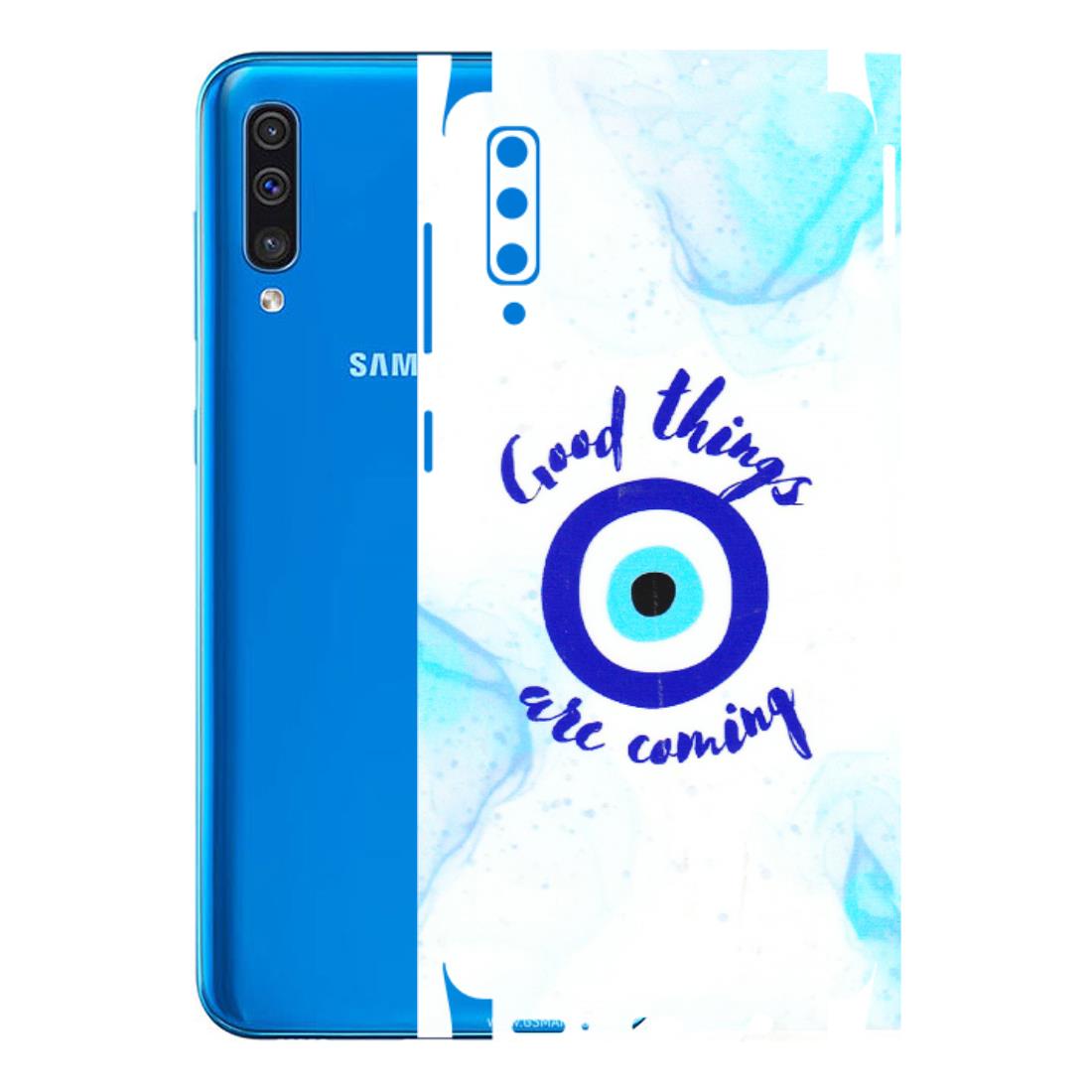Samsung A/S Series Phone Skins (All Models) - Evil Eye Good Things Are Coming - 3D Embossed Finish (L-322) Samsung Galaxy A50