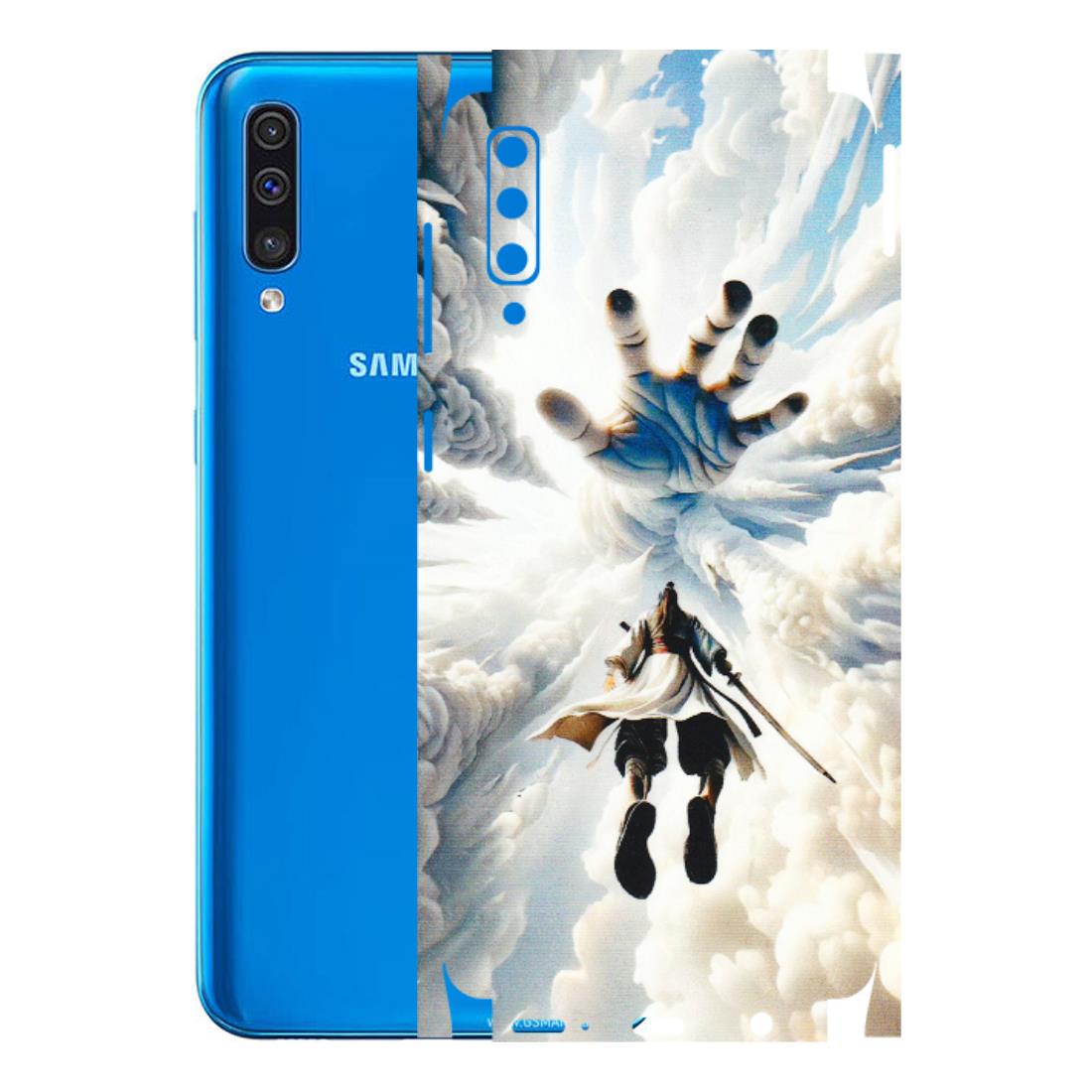 Samsung A/S Series Phone Skins (All Models) - Big Hand With Monkey King - 3D Embossed Finish (L-323) Samsung Galaxy A50