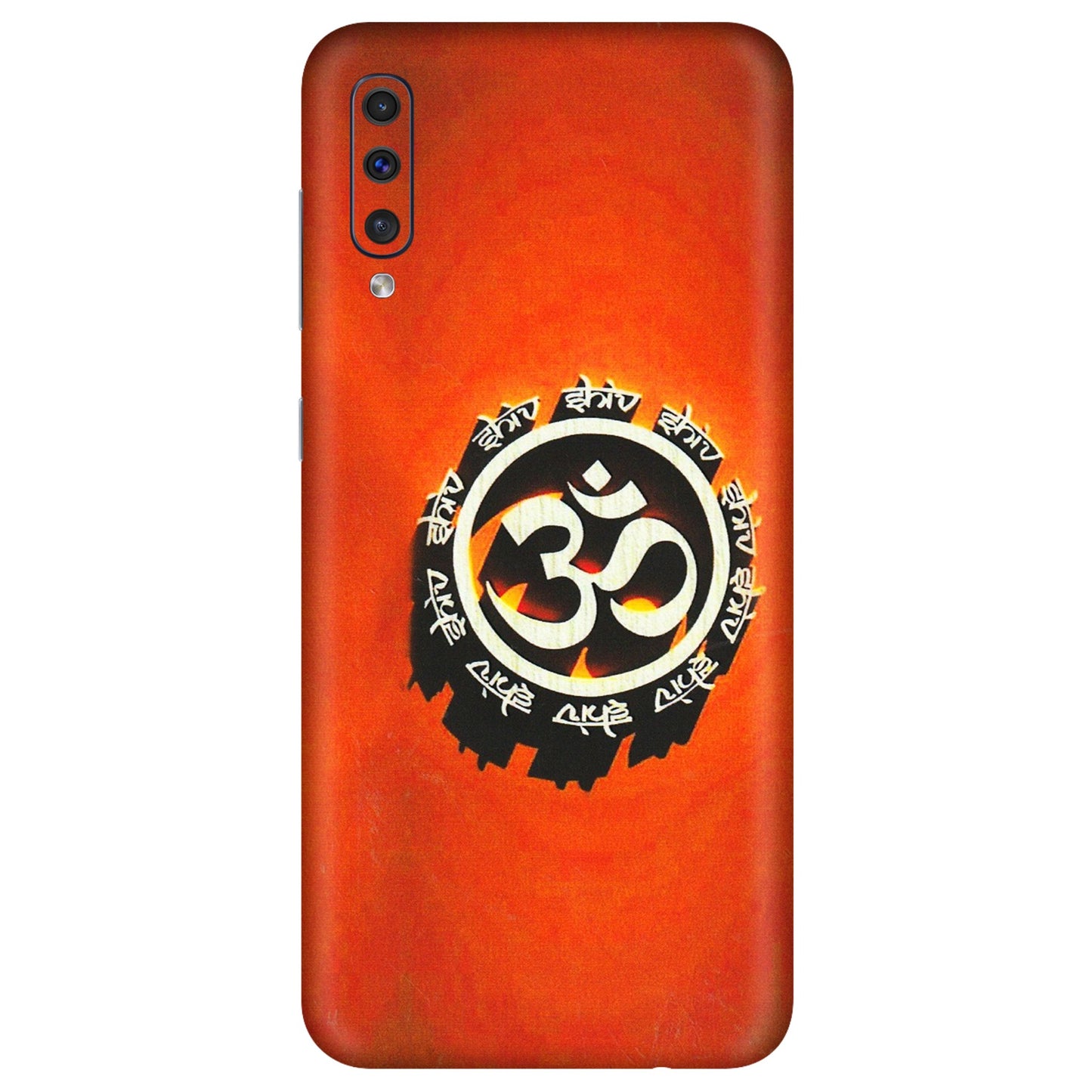 Samsung A/S Series Phone Skins (All Models) - Aum Shiv Orange - 3D Embossed Finish (L-32) Samsung Galaxy A50