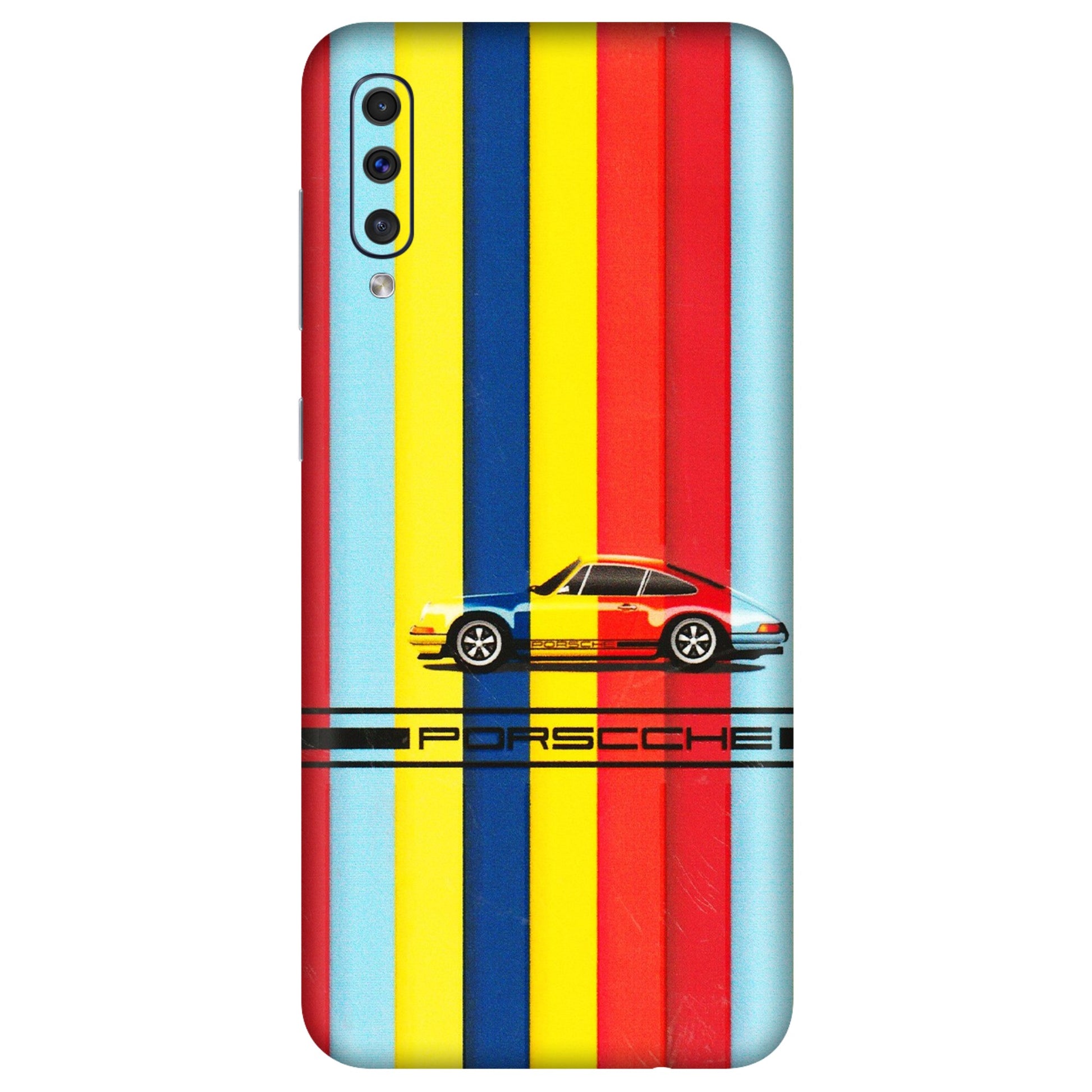 Samsung A/S Series Phone Skins (All Models) - Multicolour Porche - 3D Embossed Finish (L-39) Samsung Galaxy A50