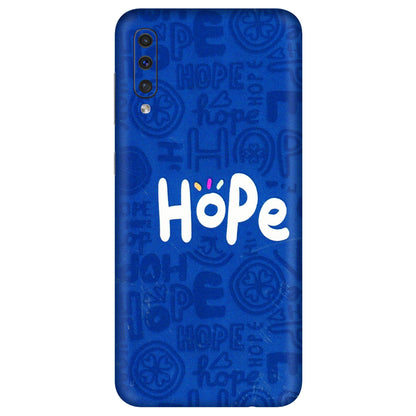 Samsung A/S Series Phone Skins (All Models) - Hope Doodles Blue - 3D Embossed Finish (L-43) Samsung Galaxy A50