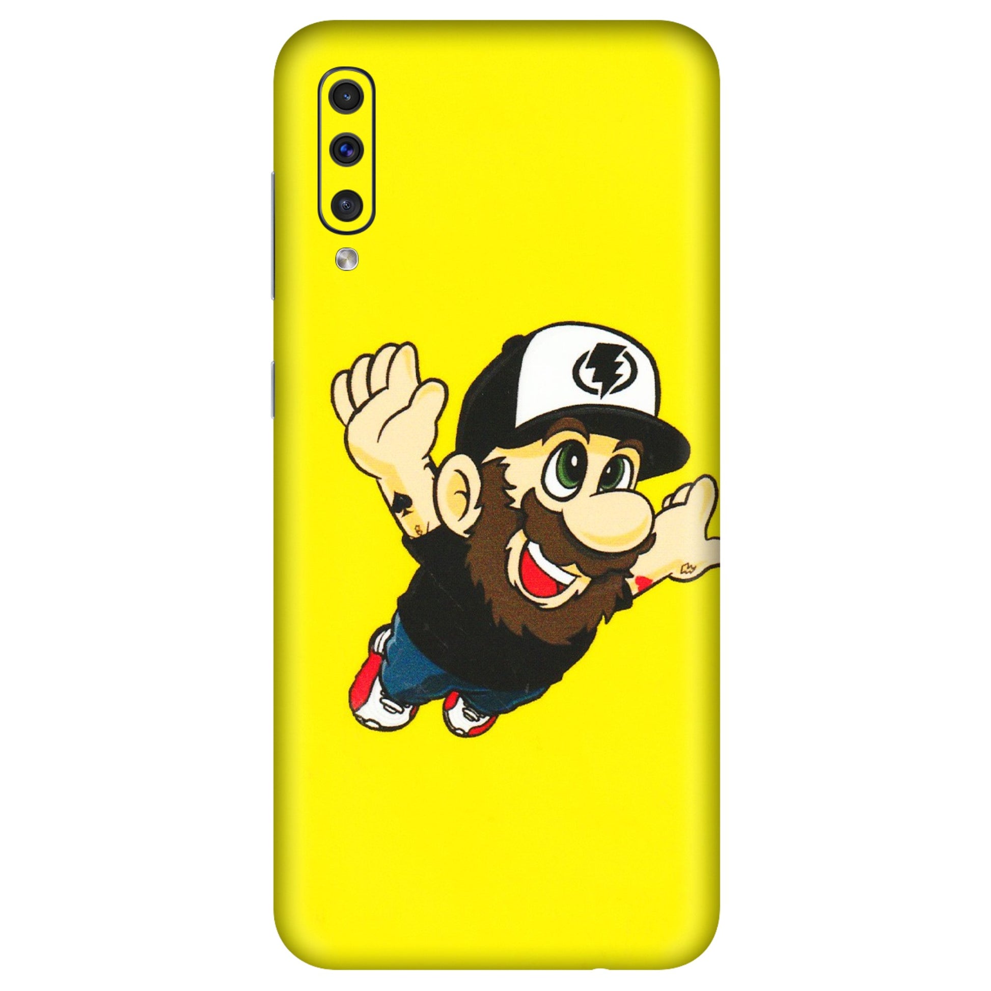 Samsung A/S Series Phone Skins (All Models) - Flying Beardo - 3D Embossed Finish (L-60) Samsung Galaxy A50