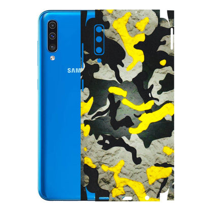 Samsung A/S Series Phone Skins (All Models) - Yellow Camouflage - 3D Embossed Finish (L-61) Samsung Galaxy A50