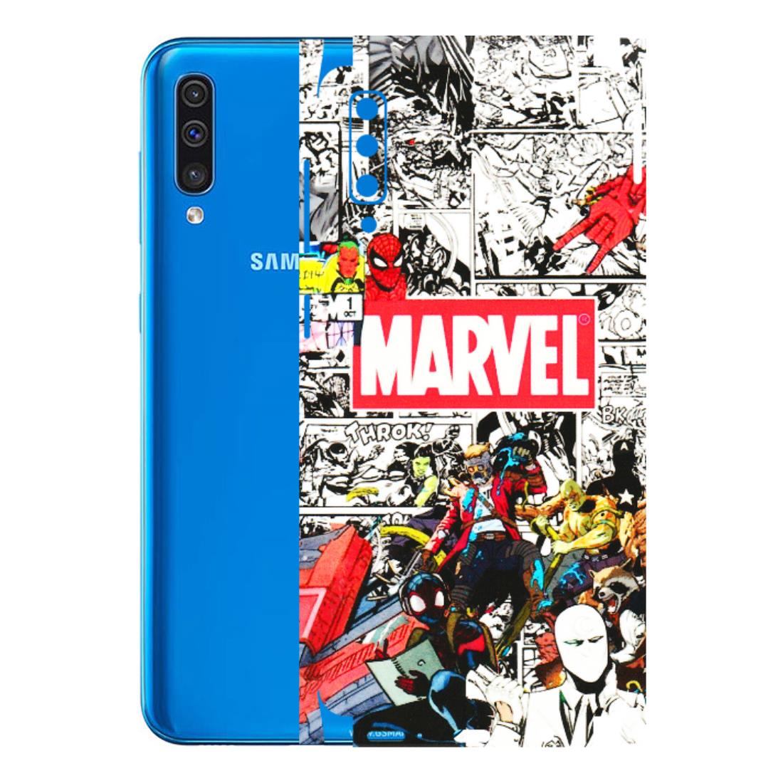 Samsung A/S Series Phone Skins (All Models) - Marvel Colorful Comic - 3D Embossed Finish (L-64) Samsung Galaxy A50