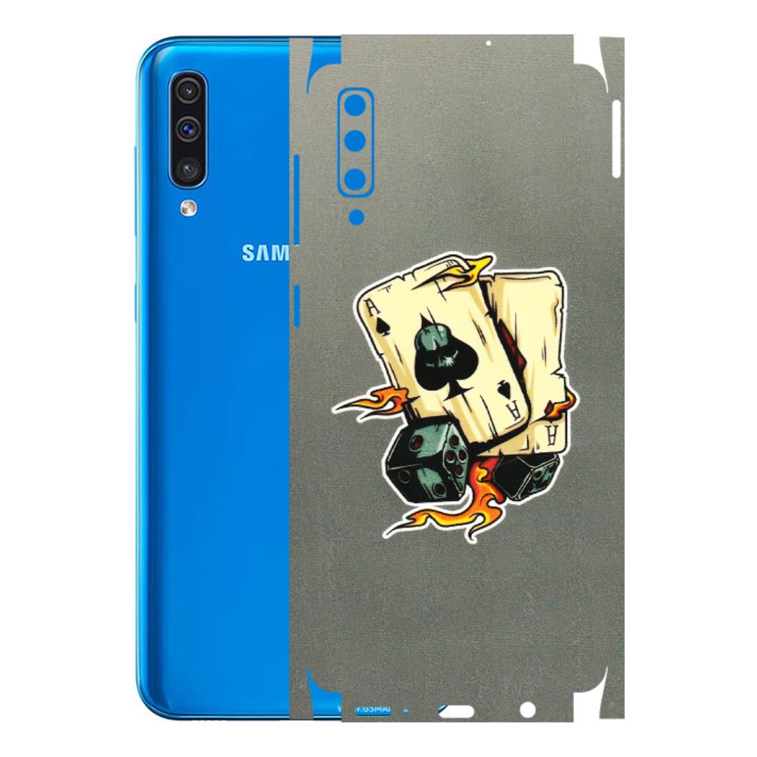 Samsung A/S Series Phone Skins (All Models) - Grey Cards Of Ace - 3D Embossed Finish (L-77) Samsung Galaxy A50