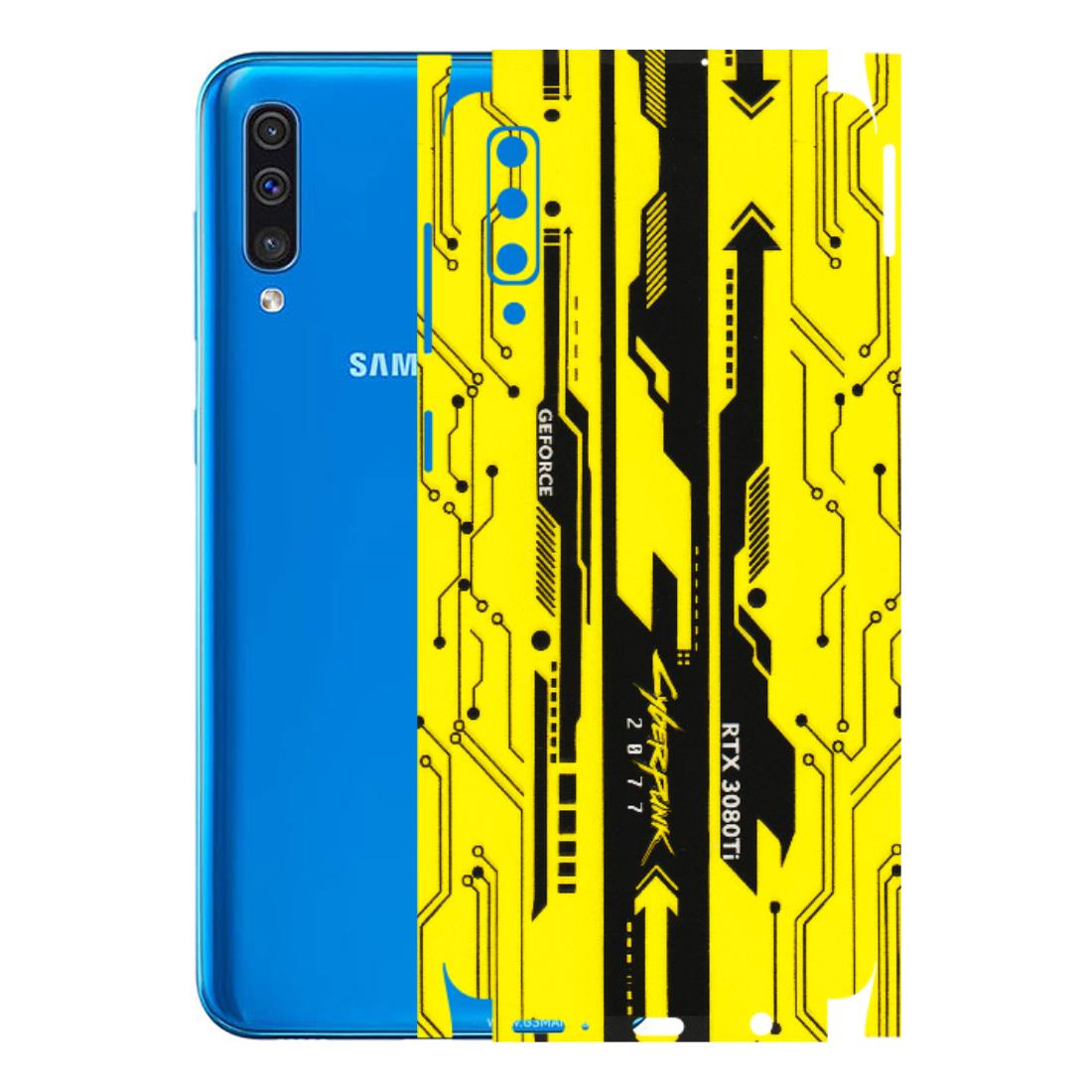 Samsung A/S Series Phone Skins (All Models) - Yellow Cyberpunk - 3D Embossed Finish (L-93) Samsung Galaxy A50