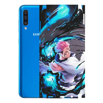 Samsung A/S Series Phone Skins (All Models) - New Jujutsu Kaisen Grey Blue Anime - Matte Finish (M-127) Samsung Galaxy A50