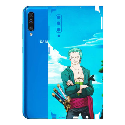Samsung A/S Series Phone Skins (All Models) - Cool Swordman Zoro Anime - Matte Finish (M-143) Samsung Galaxy A50