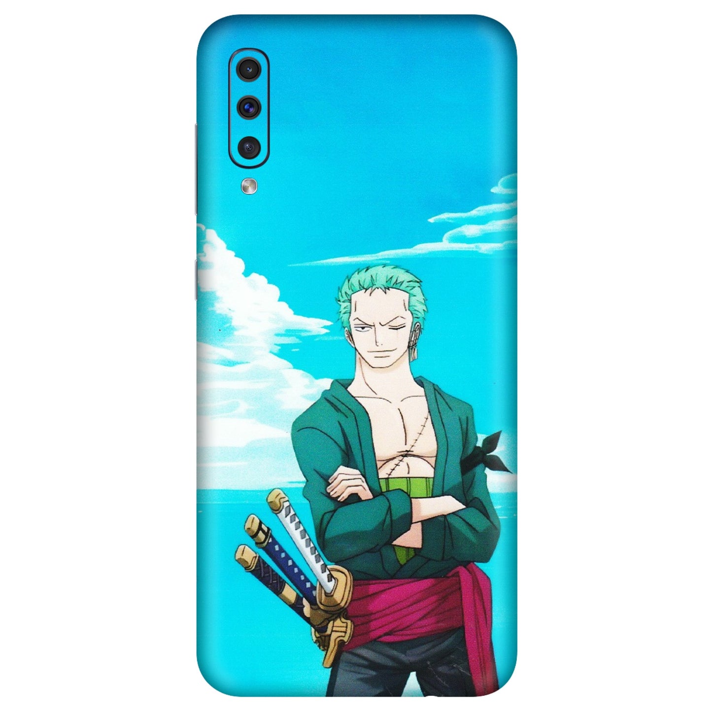 Samsung A/S Series Phone Skins (All Models) - Cool Swordman Zoro Anime - Matte Finish (M-143) Samsung Galaxy A50