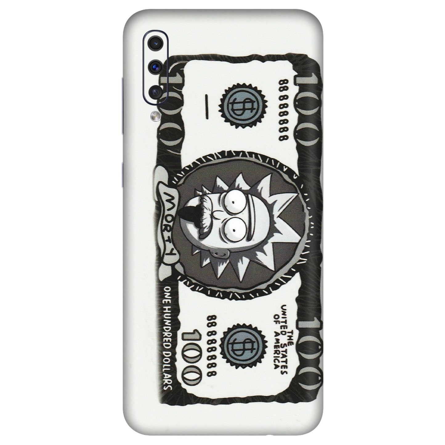 Samsung A/S Series Phone Skins (All Models) - Rick And Morty Hundred Dollar Anime - Matte Finish (M-161) Samsung Galaxy A50