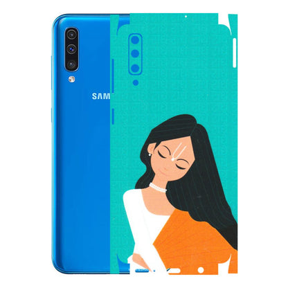 Samsung A/S Series Phone Skins (All Models) - Radhe Radhe With Hindu Symbol - Matte Finish (M-164) Samsung Galaxy A50