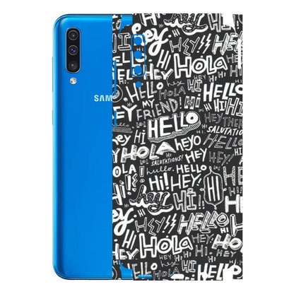 Samsung A/S Series Phone Skins (All Models) - Hi Hello Doodles - Matte Finish (M-25) Samsung Galaxy A50