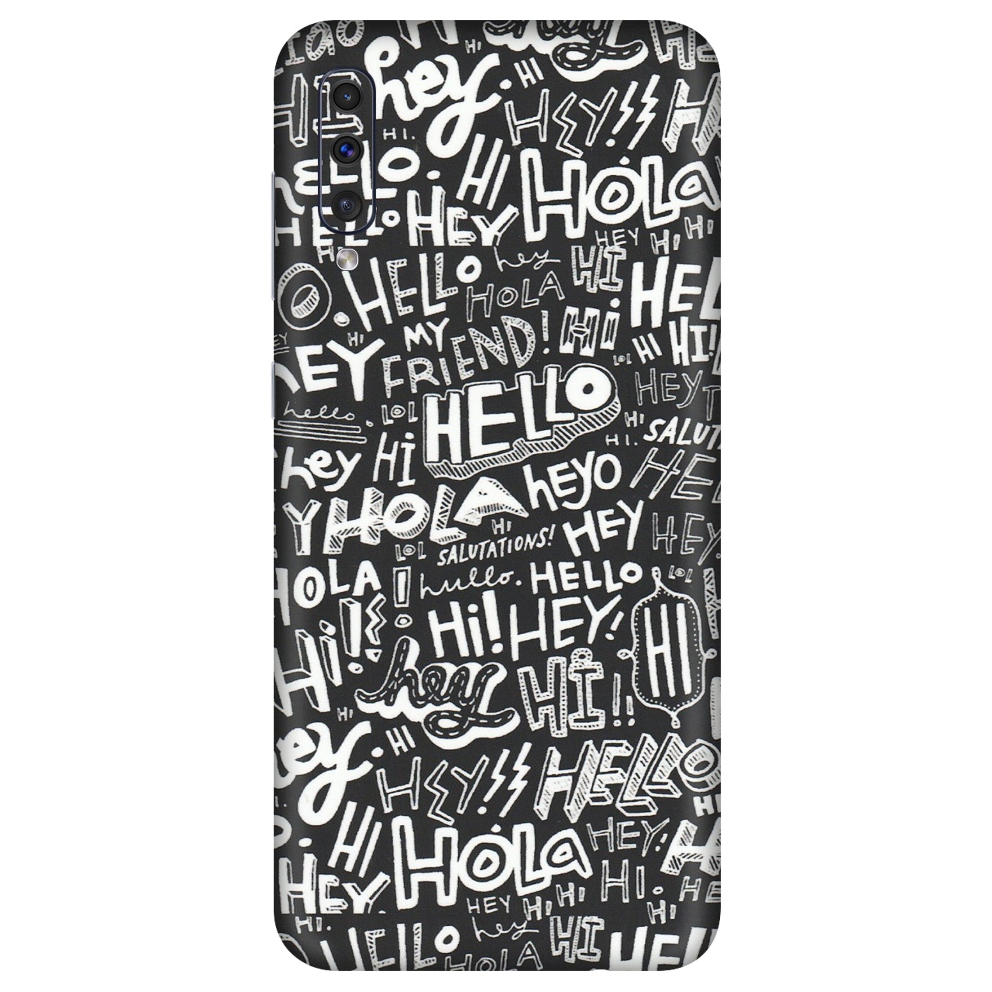 Samsung A/S Series Phone Skins (All Models) - Hi Hello Doodles - Matte Finish (M-25) Samsung Galaxy A50
