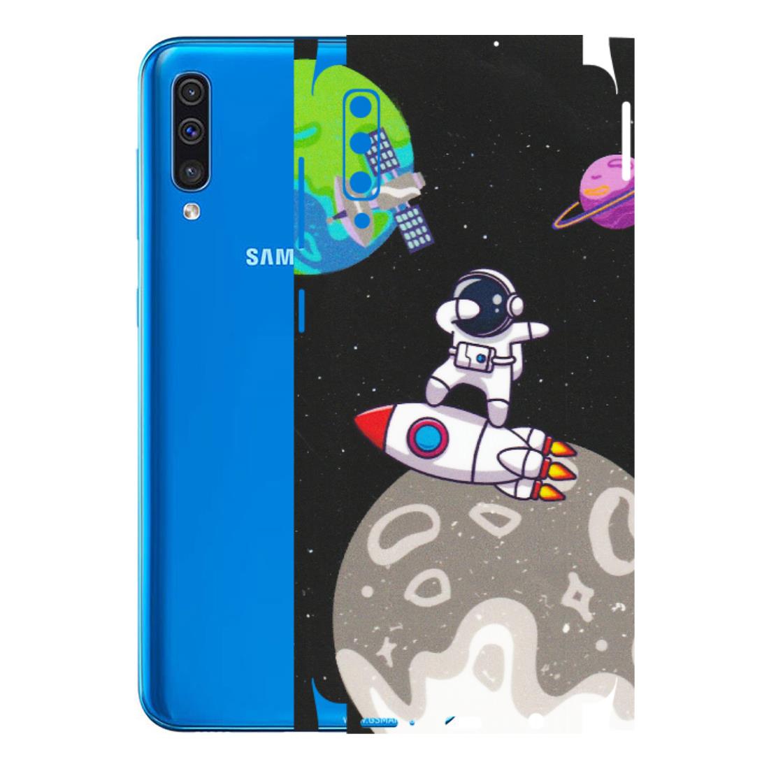 Samsung A/S Series Phone Skins (All Models) - Astronaut Vibing Toon Running - Matte Finish (M-39) Samsung Galaxy A50