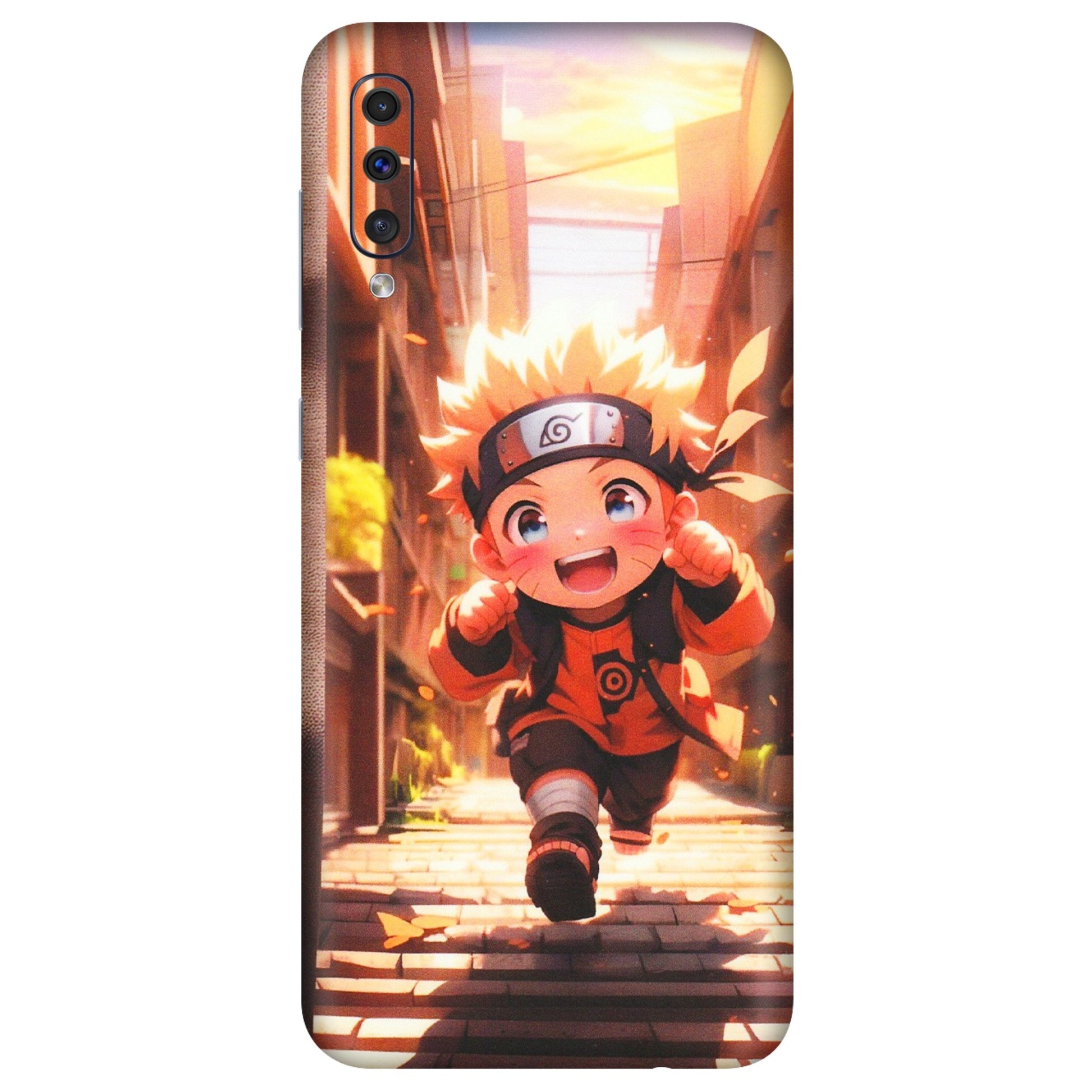 Samsung A/S Series Phone Skins (All Models) - Naruto Cute Toon Running - Matte Finish (M-04) Samsung Galaxy A50