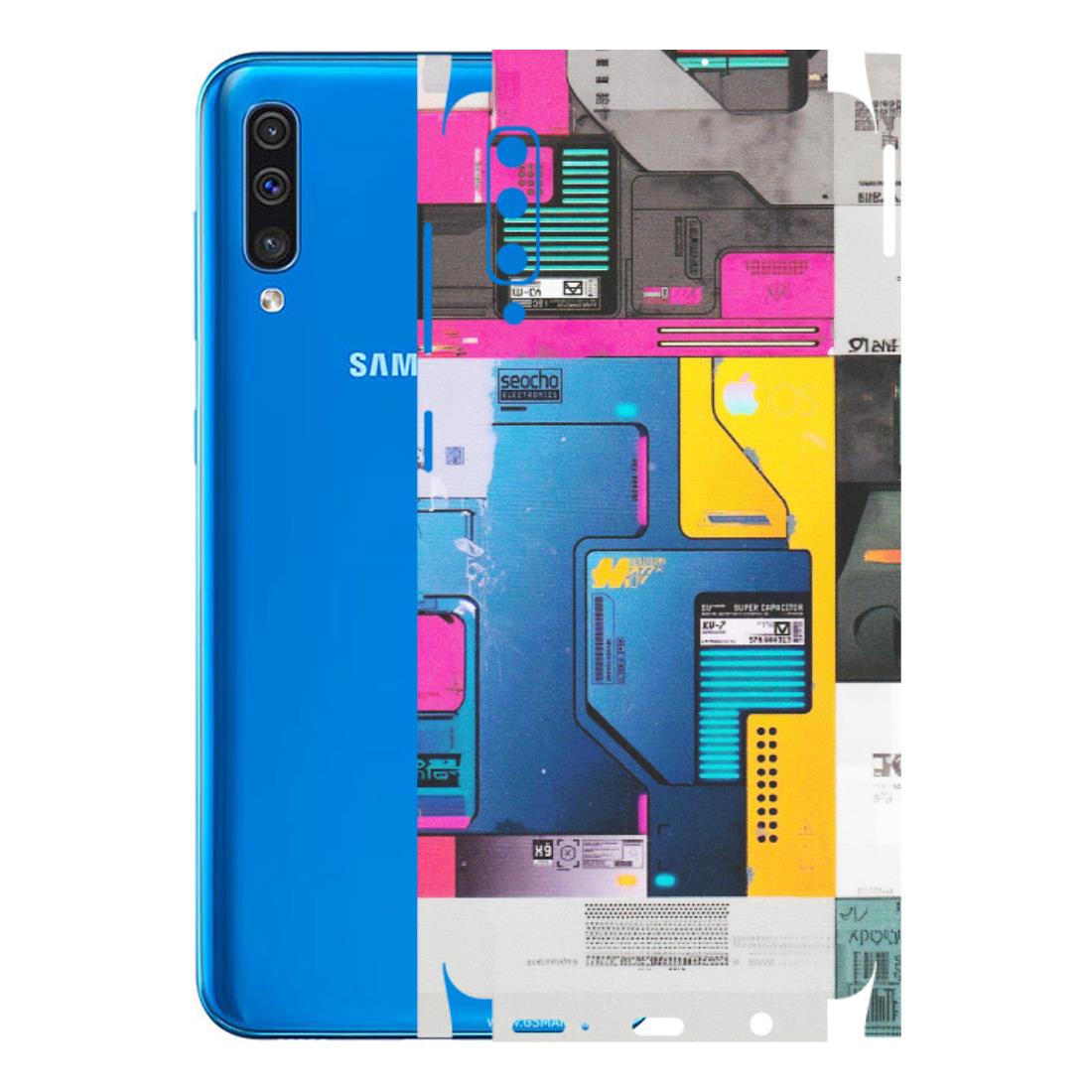 Samsung A/S Series Phone Skins (All Models) - Colourfull Motherboard Internals - Matte Finish (M-55) Samsung Galaxy A50
