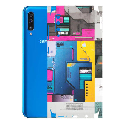 Samsung A/S Series Phone Skins (All Models) - Colourfull Motherboard Internals - Matte Finish (M-55) Samsung Galaxy A50
