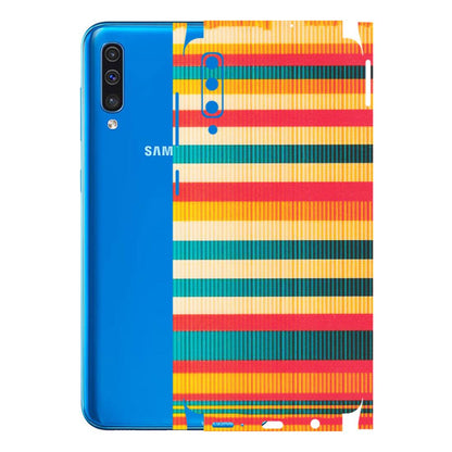 Samsung A/S Series Phone Skins (All Models) - Colourful Stripes Soothing Effect - Matte Finish (M-86) Samsung Galaxy A50