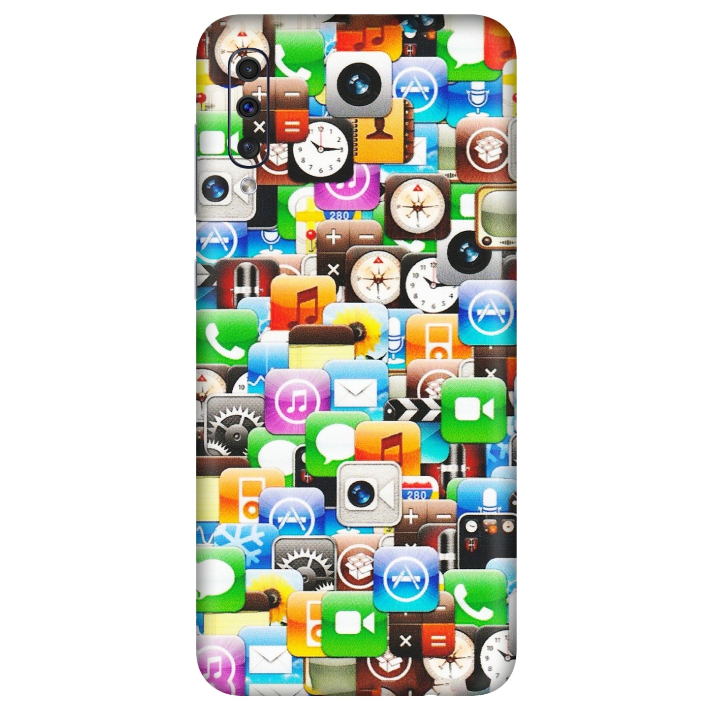 Samsung A/S Series Phone Skins (All Models) - All Apple Icons - Matte Finish (M-93) Samsung Galaxy A50