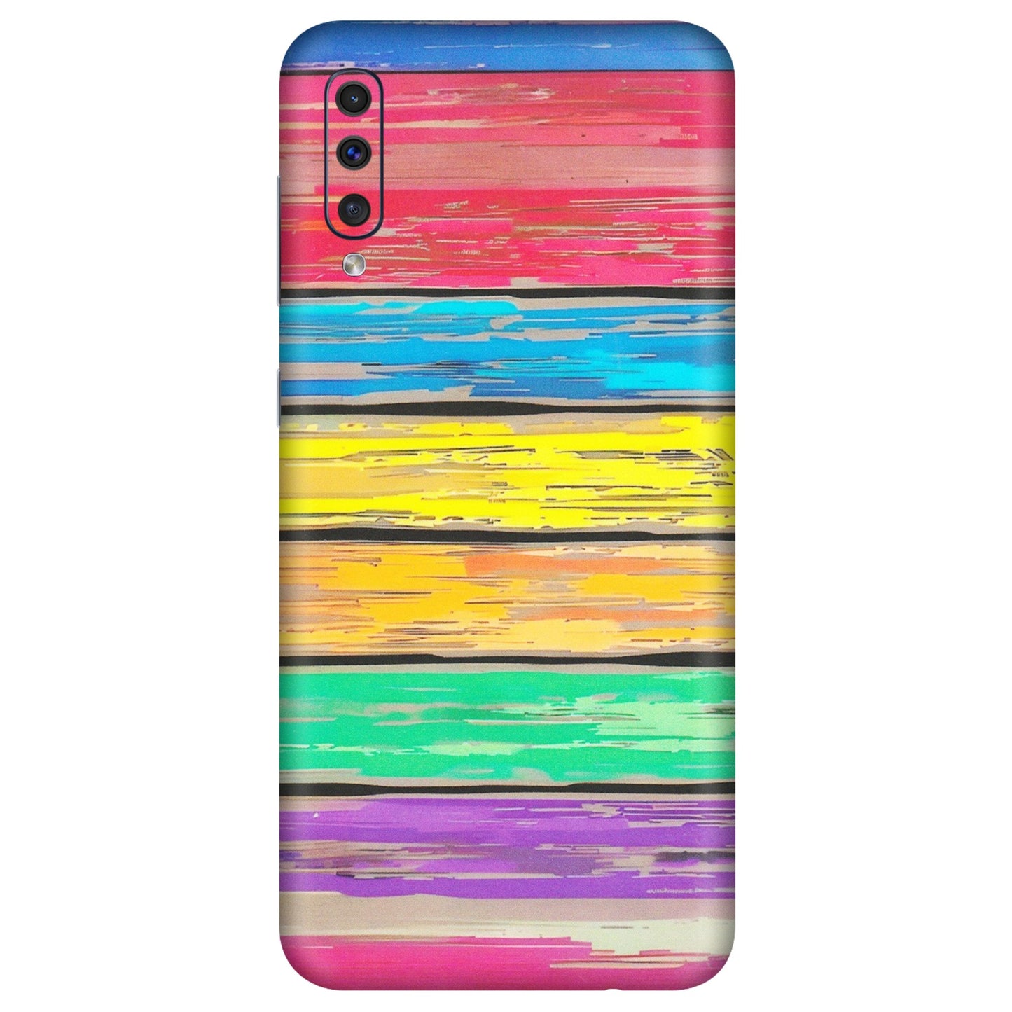 Samsung A/S Series Phone Skins (All Models) - Multi Colour Wooden Wall - Matte Finish (M-96) Samsung Galaxy A50