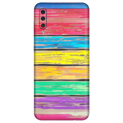 Samsung A/S Series Phone Skins (All Models) - Multi Colour Wooden Wall - Matte Finish (M-96) Samsung Galaxy A50