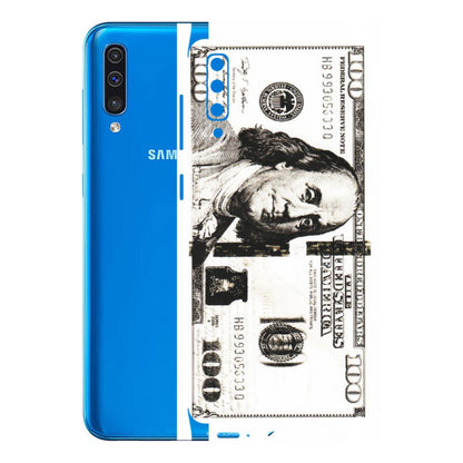 Samsung A/S Series Phone Skins (All Models) - 100 Dollar Currency - Transparent Finish (T-01) Samsung Galaxy A50