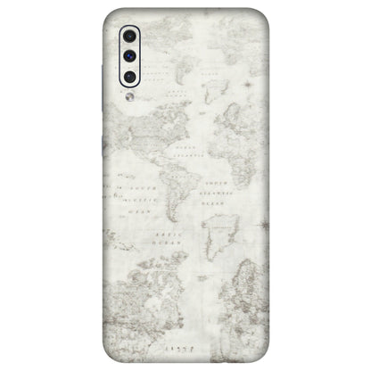 Samsung A/S Series Phone Skins (All Models) - World Travel Map - Transparent Finish (T-04) Samsung Galaxy A50
