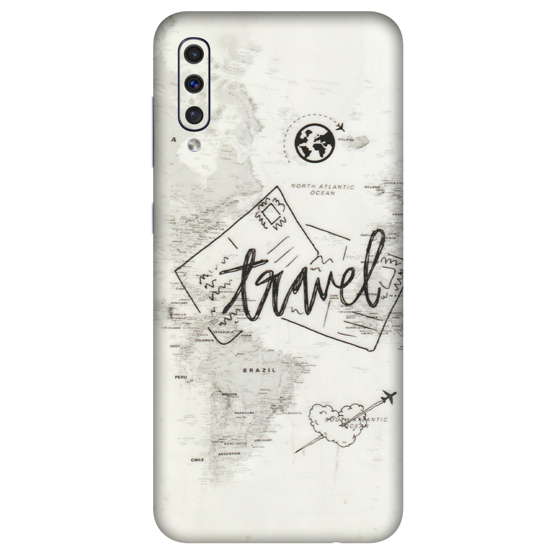 Samsung A/S Series Phone Skins (All Models) - Travel Ticket - Transparent Finish (T-06) Samsung Galaxy A50