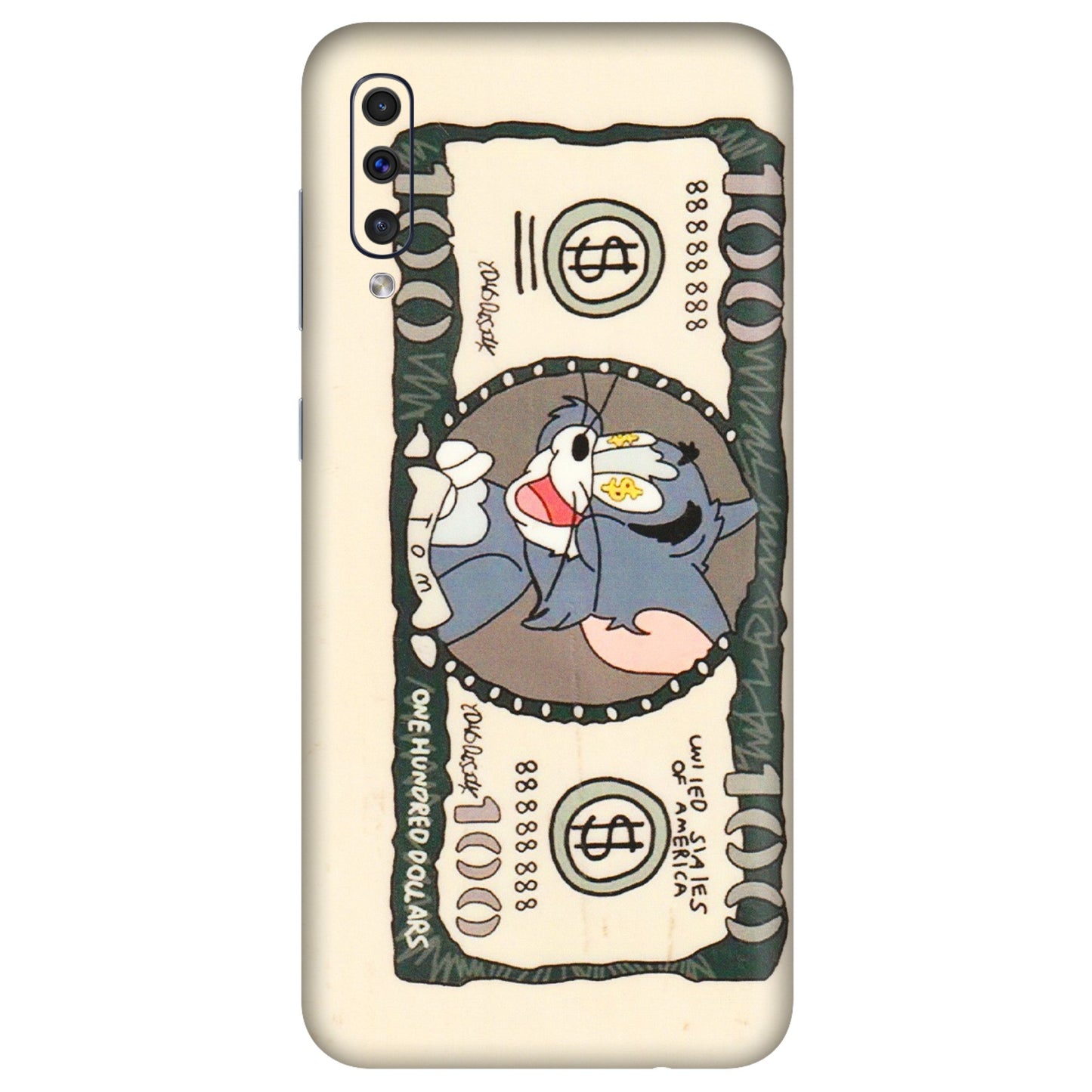 Samsung A/S Series Phone Skins (All Models) - One Hundred Dollar Tom - Transparent Finish (T-16) Samsung Galaxy A50