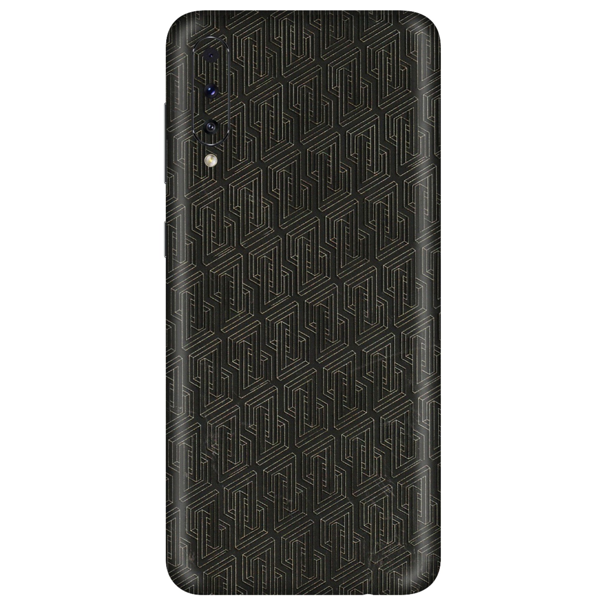 Samsung A/S Series Phone Skins (All Models) - Black Abstract Pattern - 3D Embossed Finish (L-117) Samsung Galaxy A50S