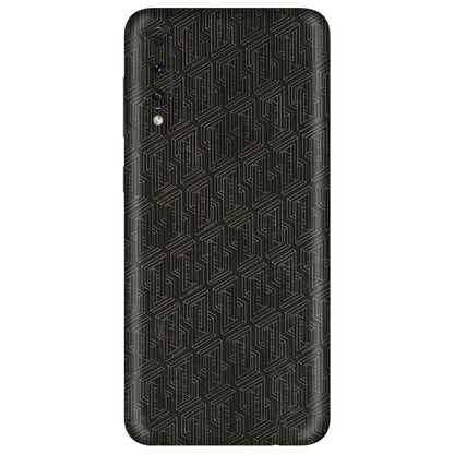 Samsung A/S Series Phone Skins (All Models) - Black Abstract Pattern - 3D Embossed Finish (L-117) Samsung Galaxy A50S