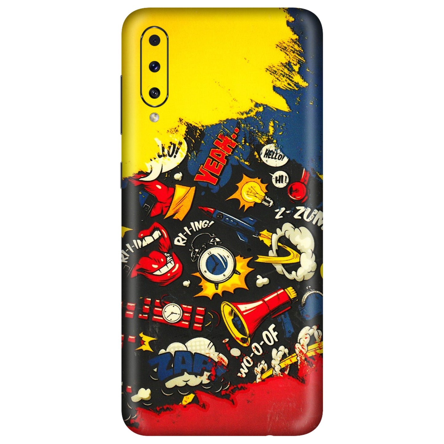 Samsung A/S Series Phone Skins (All Models) - Pacific Doodle Art - 3D Embossed Finish (L-120) Samsung Galaxy A50S