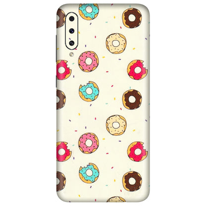 Samsung A/S Series Phone Skins (All Models) - Mini Donuts Doodle Art - 3D Embossed Finish (L-122) Samsung Galaxy A50S