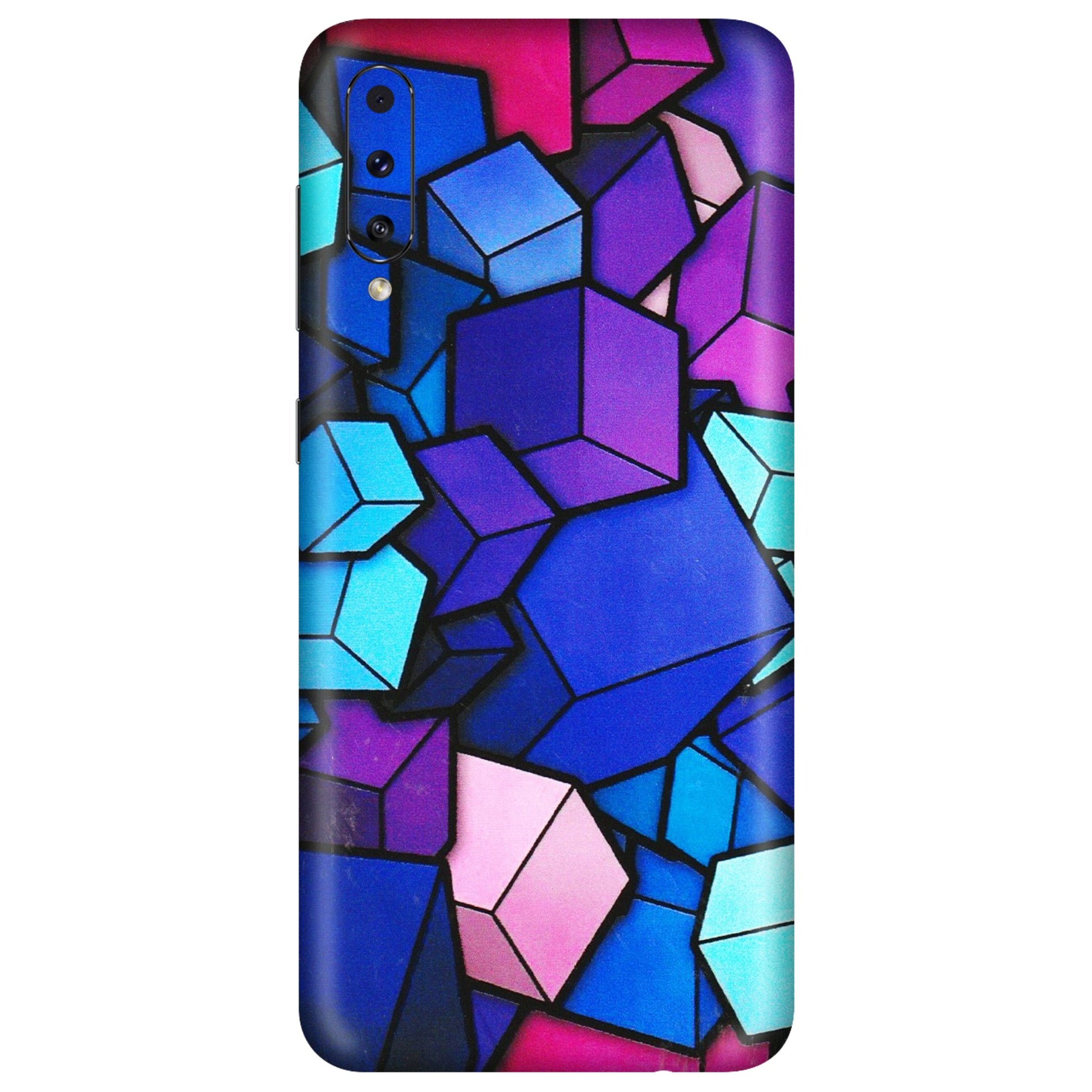 Samsung A/S Series Phone Skins (All Models) - Cube Doodle - 3D Embossed Finish (L-141) Samsung Galaxy A50S