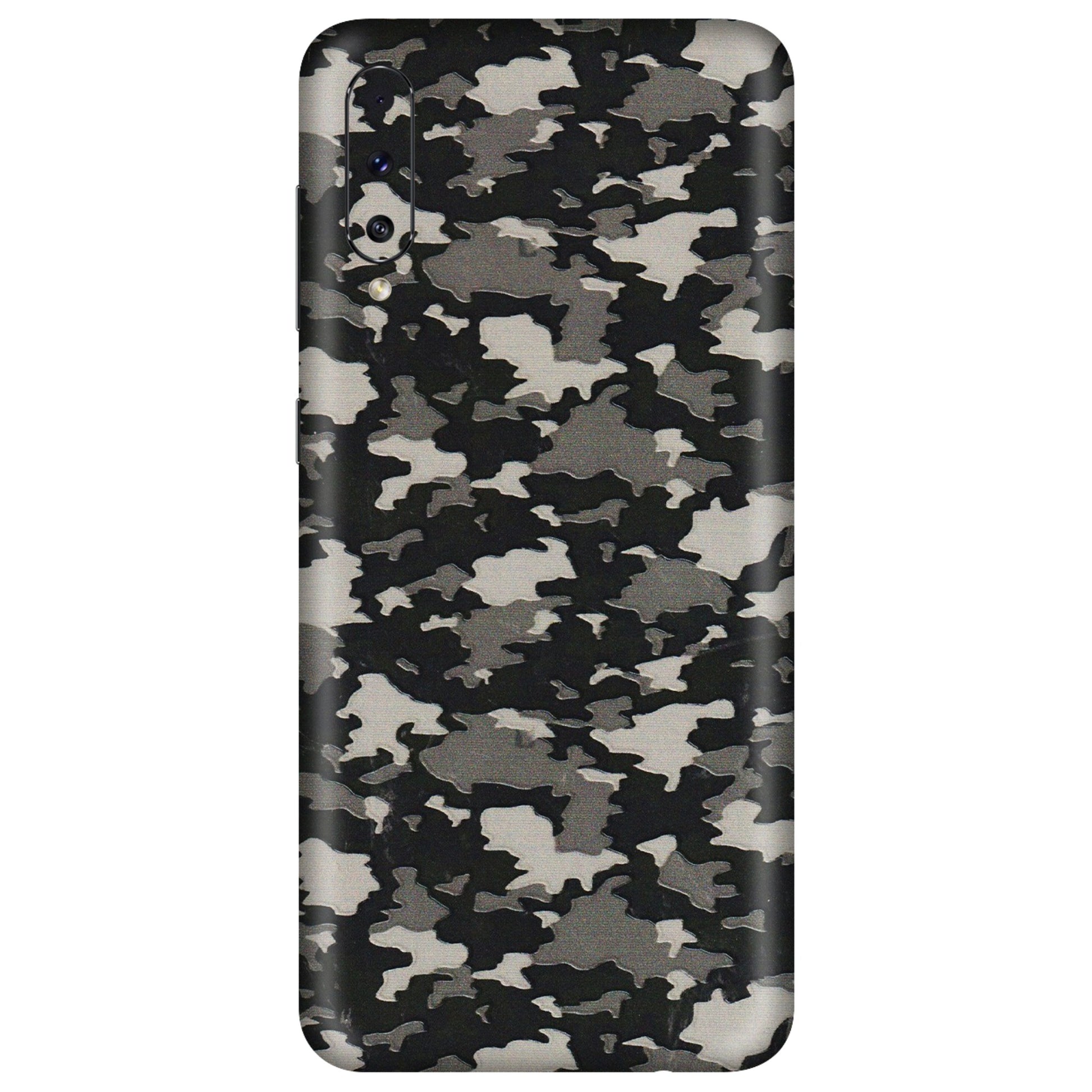 Samsung A/S Series Phone Skins (All Models) - Black/Grey Camoflaunge - 3D Embossed Finish (L-142) Samsung Galaxy A50S