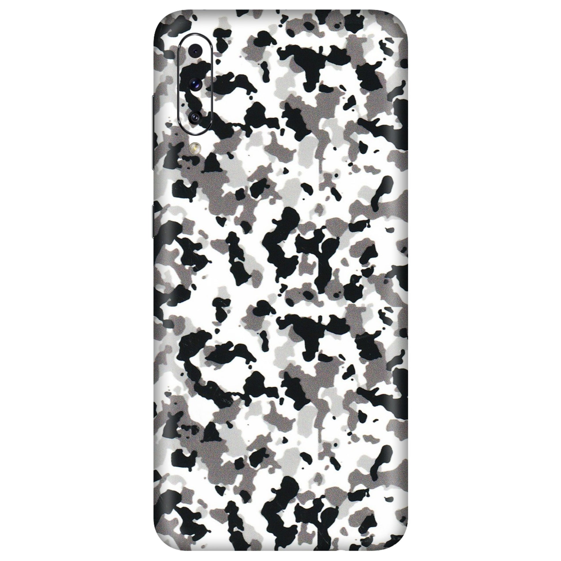 Samsung A/S Series Phone Skins (All Models) - White Black Camouflage - 3D Embossed Finish (L-18) Samsung Galaxy A50S