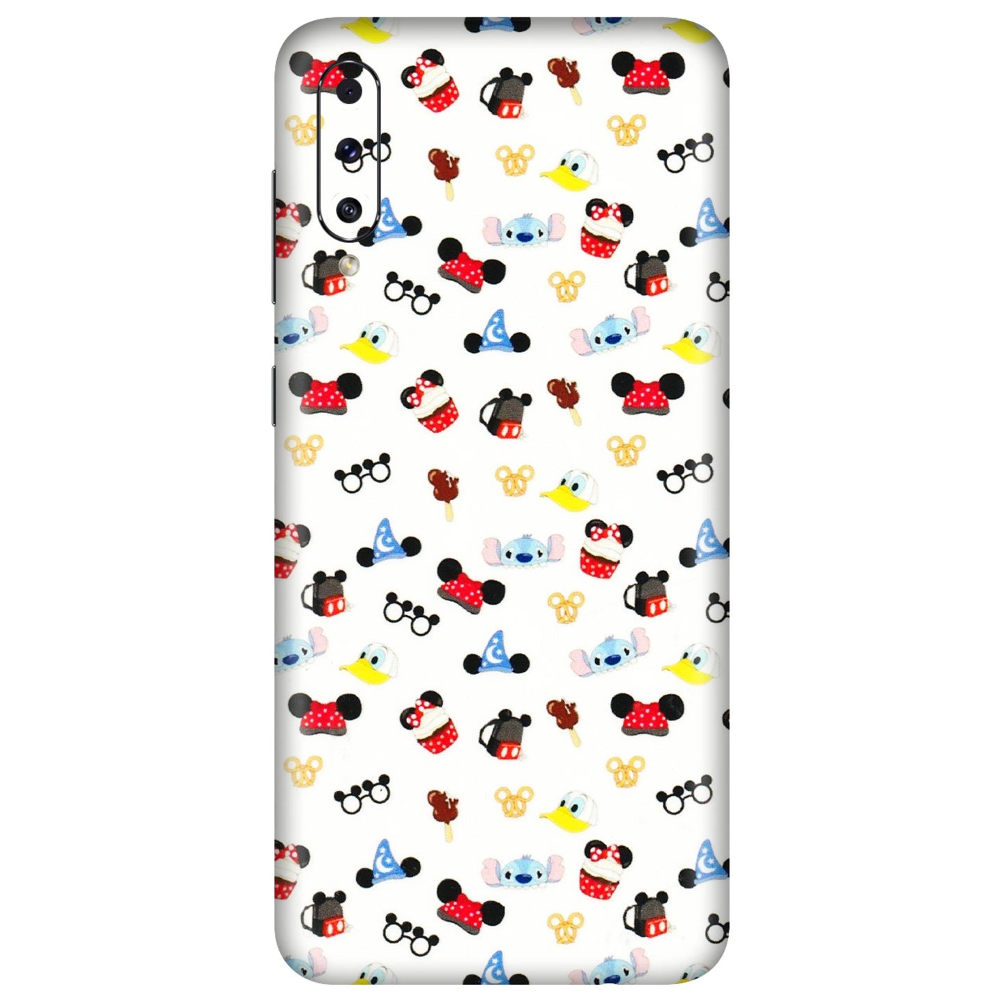 Samsung A/S Series Phone Skins (All Models) - Minnie Mouse & Donald Doodles s - 3D Embossed Finish (L-194) Samsung Galaxy A50S
