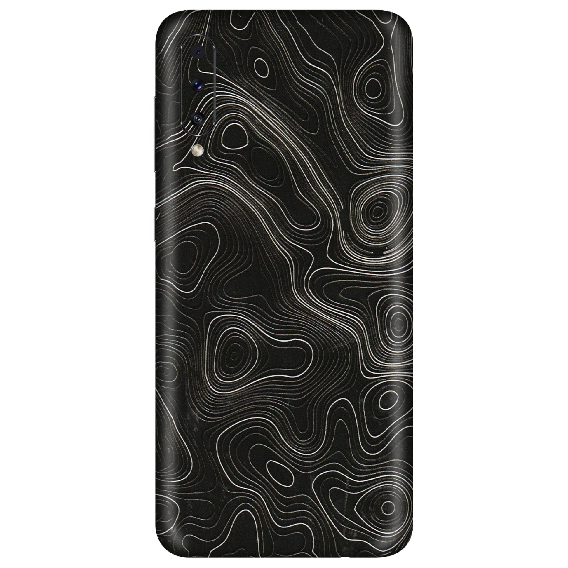 Samsung A/S Series Phone Skins (All Models) - Black Swirl - 3D Embossed Finish (L-196) Samsung Galaxy A50S